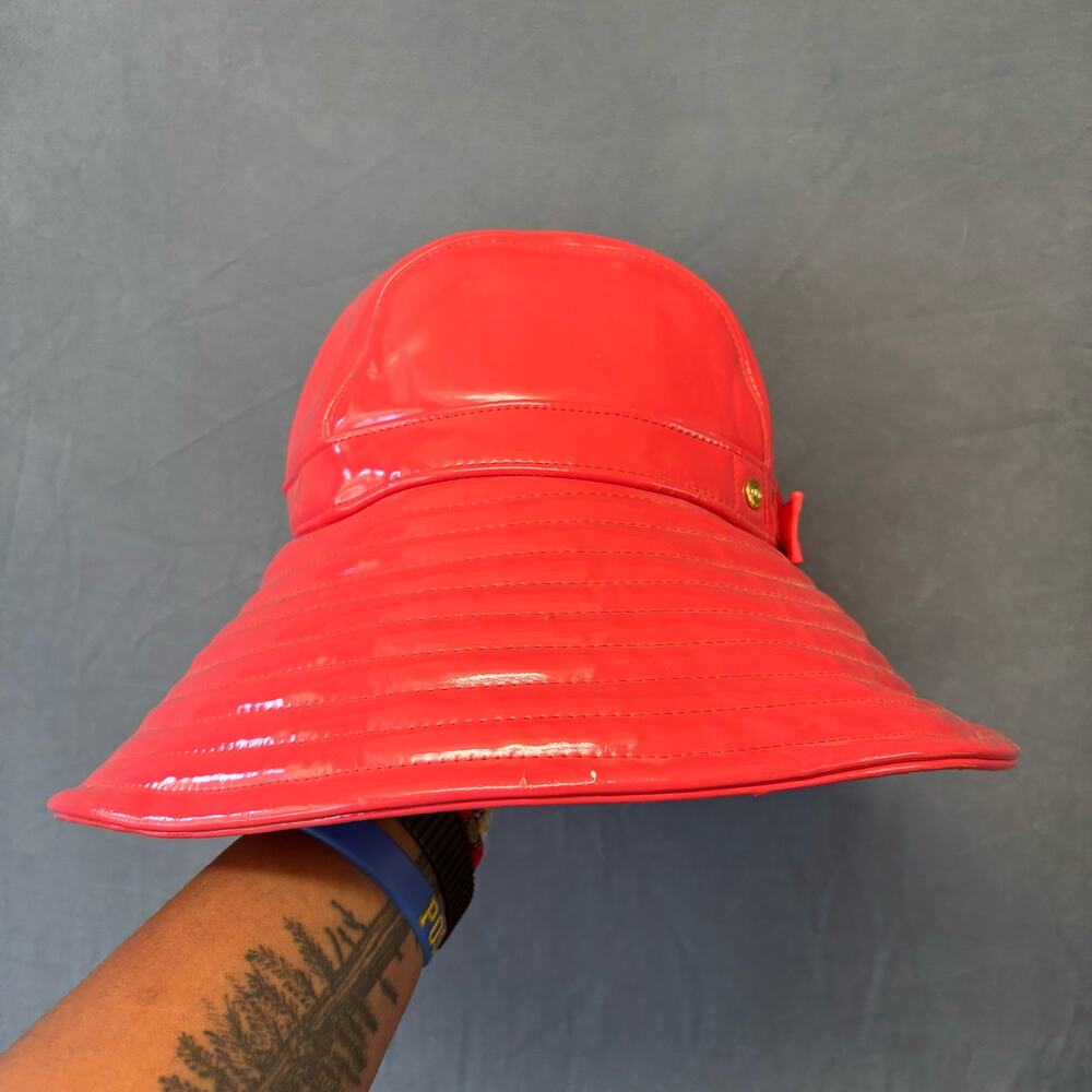 Eric Javits New York Rain Hat Vtg Prep Academia Waterproof Wide Brim Unique Rare